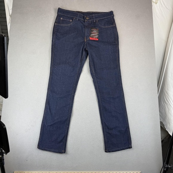 Origin Factory Jeans Mens 36x34 Raw Denim Legit Fit Made in USA Straight Leg NWT - Picture 1 of 16